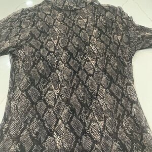 Wild Fable Snakeskin Mesh Top